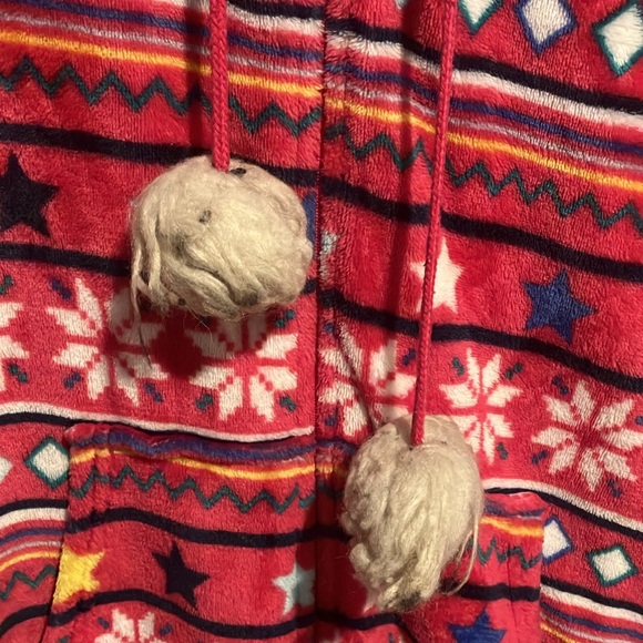 Holiday Time Hooded Fleece Zipper Pajamas - Picture 4 of 14